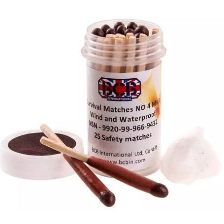 BCB survival matches x 25 - Water and wind resistant