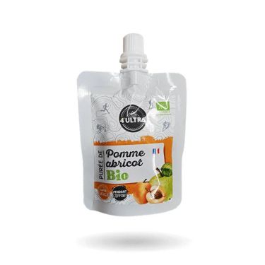 Purée énergétique sucrée bio 4ultra - Pomme, abricot