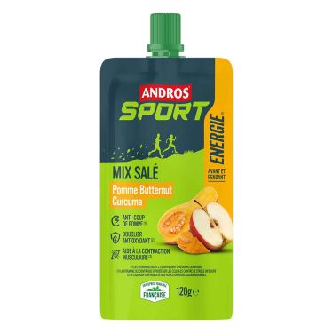 Herzhaftes Energie-Kompott Andros Sport - Apfel, Butternut, Kurkuma
