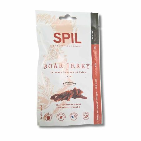Jerky de javali - 3 pimentas - 50 g
