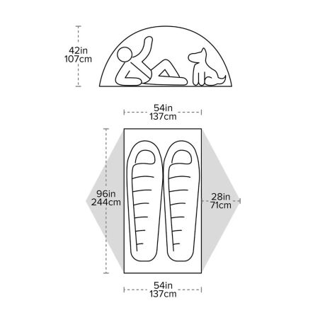 Tente de randonnée Big Agnes Copper Spur UL2 XL - 2 places