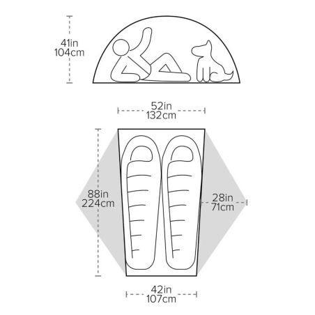 Tente de randonnée Big Agnes Copper Spur UL2 - 2 personnes