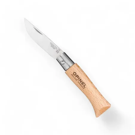 Opinel n°3 -veitsi - Tradition 4 cm - Ruostumaton teräs, pyökki