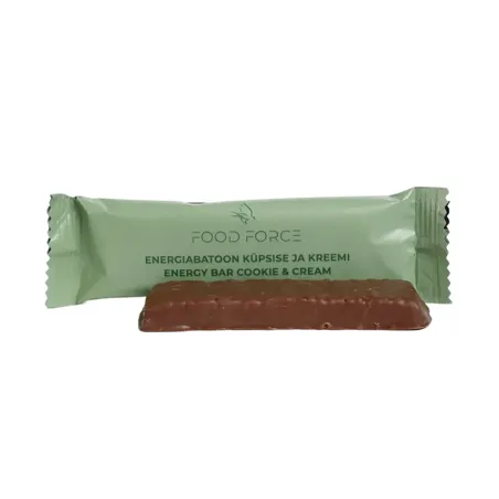 Energieriegel mit Keks-Creme-Überzug