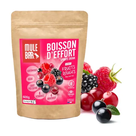 Boissons d'effort Mulebar - Fruits rouges