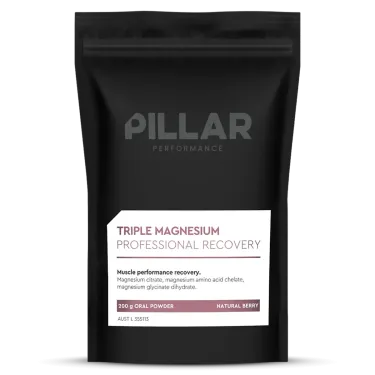 Triple Magnesium pulver - PILLAR - Naturlige bær - 200g pose