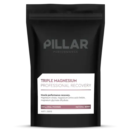 Triple Magnésium poudre - PILLAR - Baies naturelles - Sachet 200g