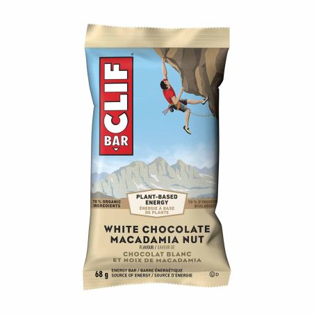 Barra energética Clif Bar - Aveia e nozes de macadâmia, sabor chocolate branco
