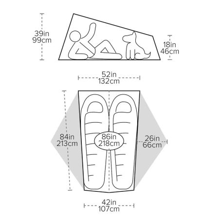 Tente de randonnée Big Agnes Tiger Wall UL2 - 2 places