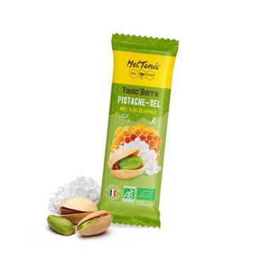 Baton energetyczny słony bio Meltonic - Miód, pistacje, kwiat soli z Guérande