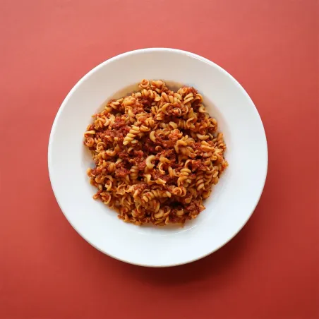 Vegan bolognese pasta