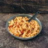 Spaghetti mit Tomatensauce und Basilikum