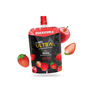 Energie-Püree ULTRA Overstim's - Erdbeere, Apfel