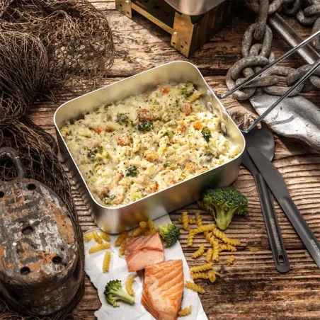 Lachs, Brokkoli und Nudeln - Doppelte Portion