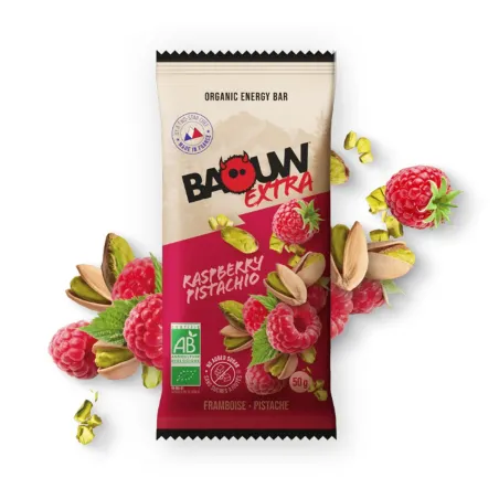 Barretta energetica bio Baouw Extra - Lampone, pistacchio