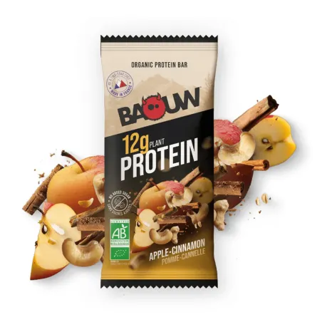 Baouw Organic Protein Bar - Apple and Cinnamon