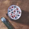Porridge mit roten Früchten