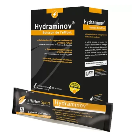 Hydraminov - Bebida de esfuerzo Effinov x 10 sticks - Cítricos