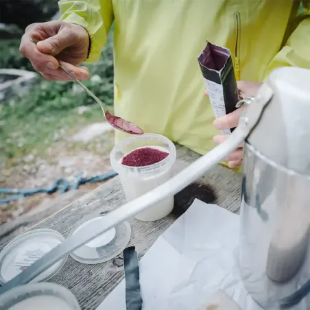 Polvo de fresas ecológicas