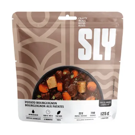 Bourguignon vegetariano con patate