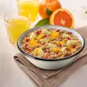 Reis-Porridge mit Kokosnuss und tropischen Früchten