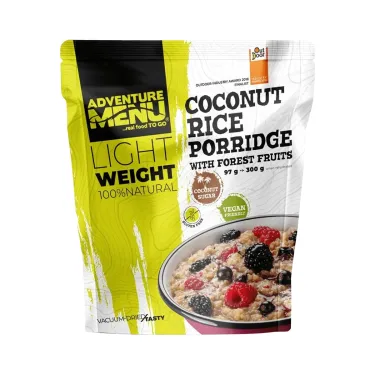 Porridge de riz à la noix de coco et aux fruits des bois