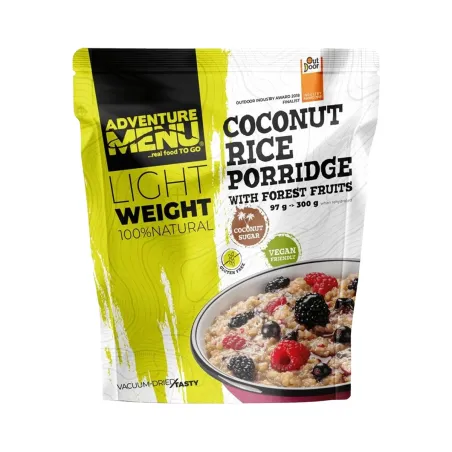 Reis-Porridge mit Kokosnuss und Waldbeeren
