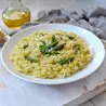 Risotto con espárragos y brócoli