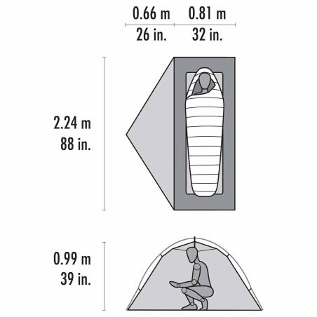 Tente de randonnée MSR Hubba Hubba HD - 1 personne