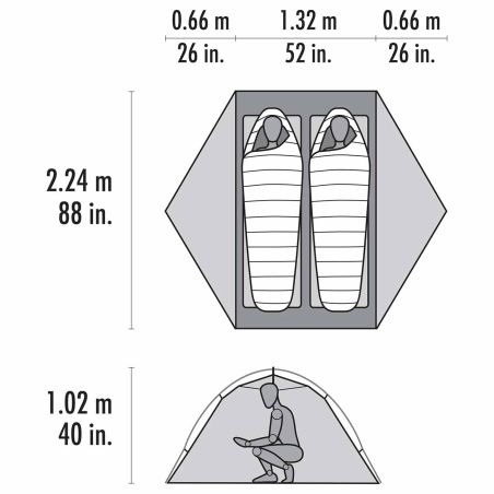 Tente de randonnée MSR Hubba Hubba HD - 2 personnes