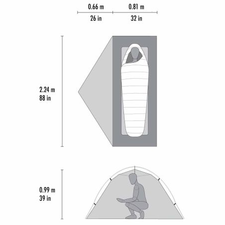 Tente de randonnée MSR Hubba Hubba LT - 1 personne