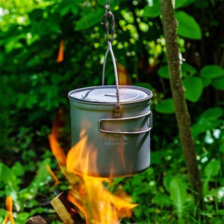 Pentola in titanio Toaks con manico - 1,1 L