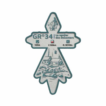Écusson GR®34 Le Sentier des Douaniers - Bretagne
