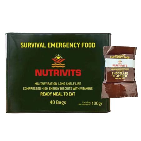Scatola di biscotti d'emergenza Nutrivits x 40 - Cioccolato - 15 anni