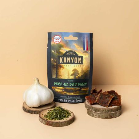 Pork Jerky Kanyon - Svinekød med Ramsløg - 25 g