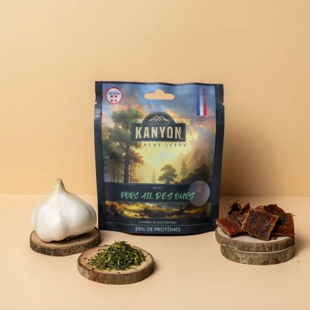 Pork Jerky Kanyon - Svinekød med Ramsløg - 50 g