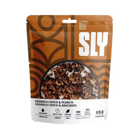 Granola de chocolate y cacahuetes