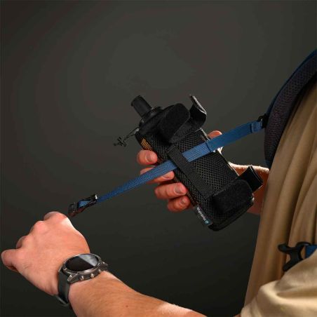 Hydrapak flaske og flaskeholder