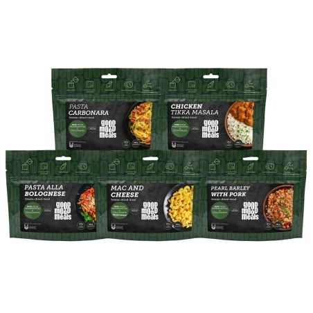 Selection - 5 freeze dried food - Good Mood Meals