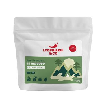 O arroz de coco do explorador