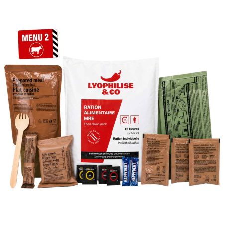 Ration MRE 12h - Menu 2 - 1200 Kcal
