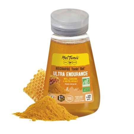Øko-pakke 12 bio-gels - Meltonic Ultra Endurance - Honning, gurkemeje