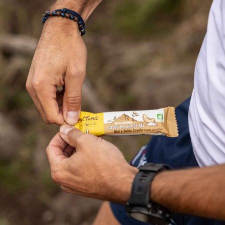 Økologisk cerealbar Meltonic - Cashew, fleur de sel fra Guérande