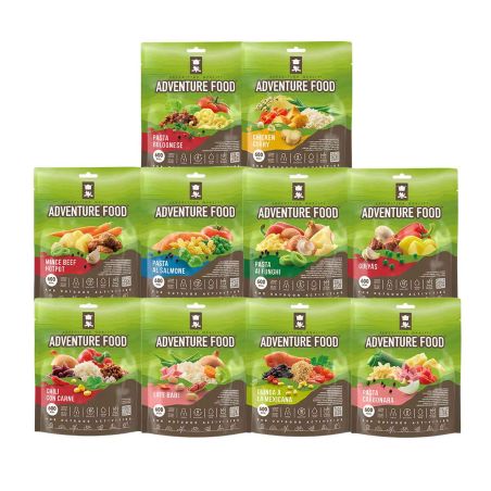 Udvalg - 10 frysetørrede måltider - Adventure Food