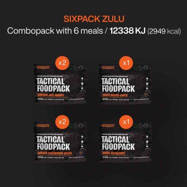 Pack de 6 repas lyophilisés végétariens Tactical Foodpack - Zulu