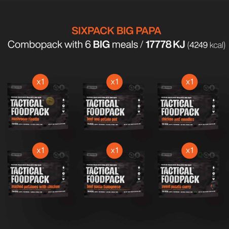 6er-Pack trekking nahrung Tactical Foodpack – Big Papa