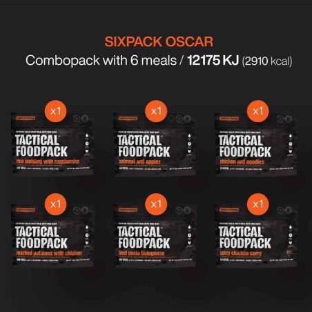 Kit de 6 comidas liofilizadas Tactical Foodpack - Oscar