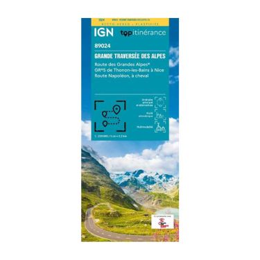 Carte plastifiée IGN - GR5 - Grande Traversée des Alpes