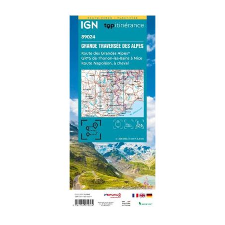 Carte plastifiée IGN - GR5 - Grande Traversée des Alpes