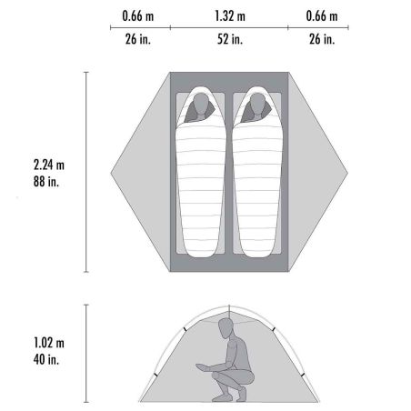 Tente de randonnée MSR Hubba Hubba NX - 2 personnes